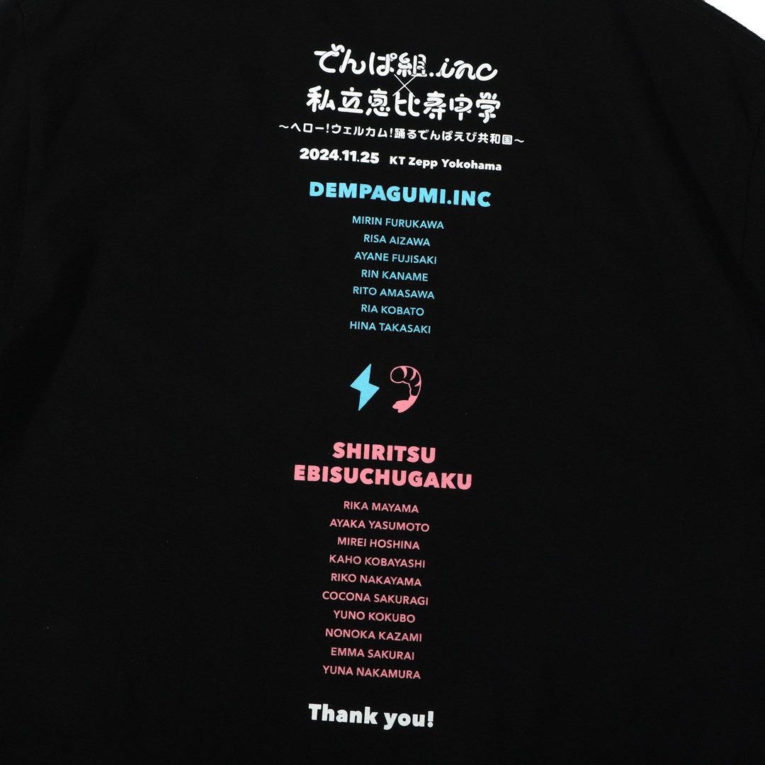 ライブナタリー でんぱ組.inc × 私立恵比寿中学 Tシャツ（ステッカー