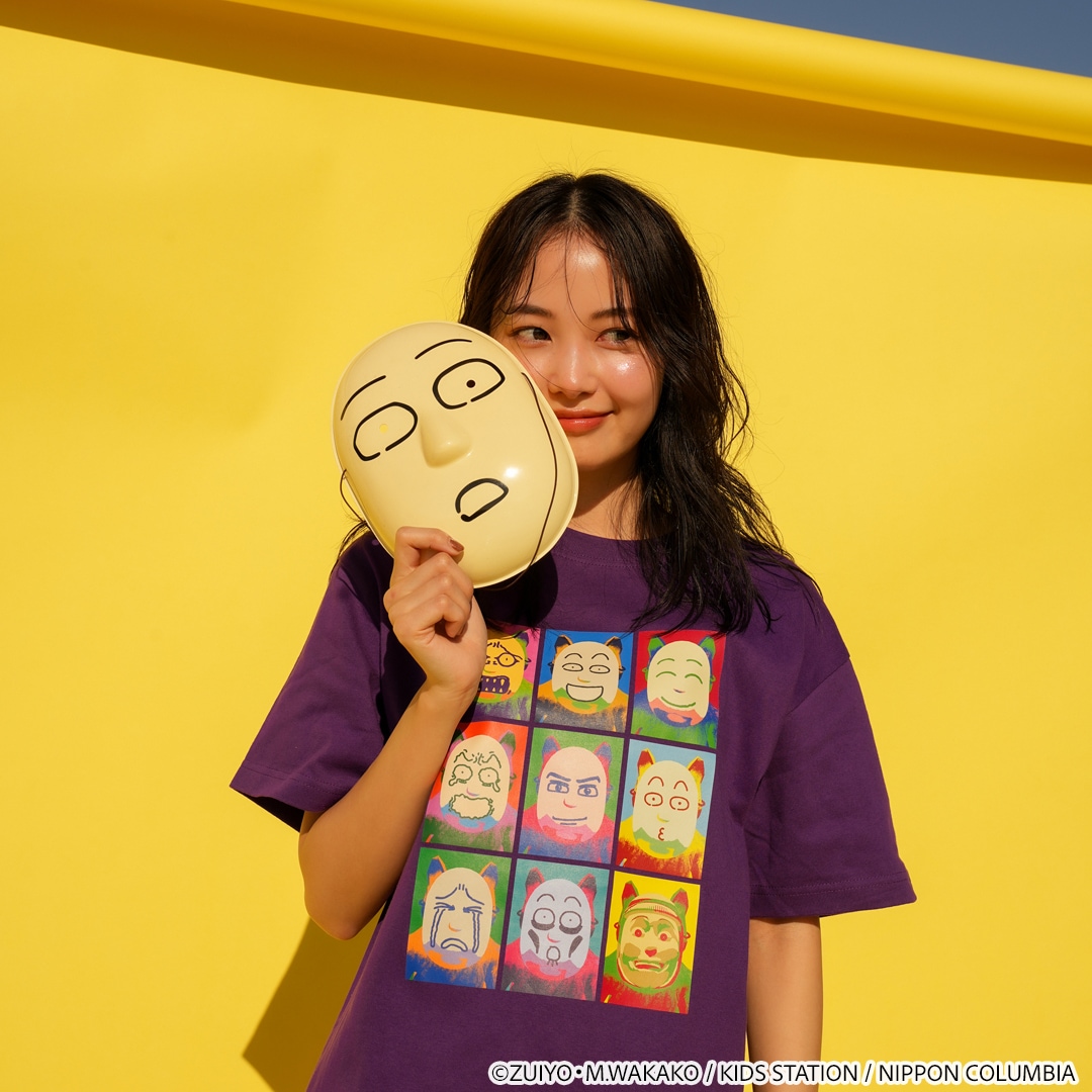 ポピーザぱフォーマー ケダモノTシャツ ブラック Lサイズ ポピーザぱフォーマー ケダモノお面Tシャツ（黒・サイズL