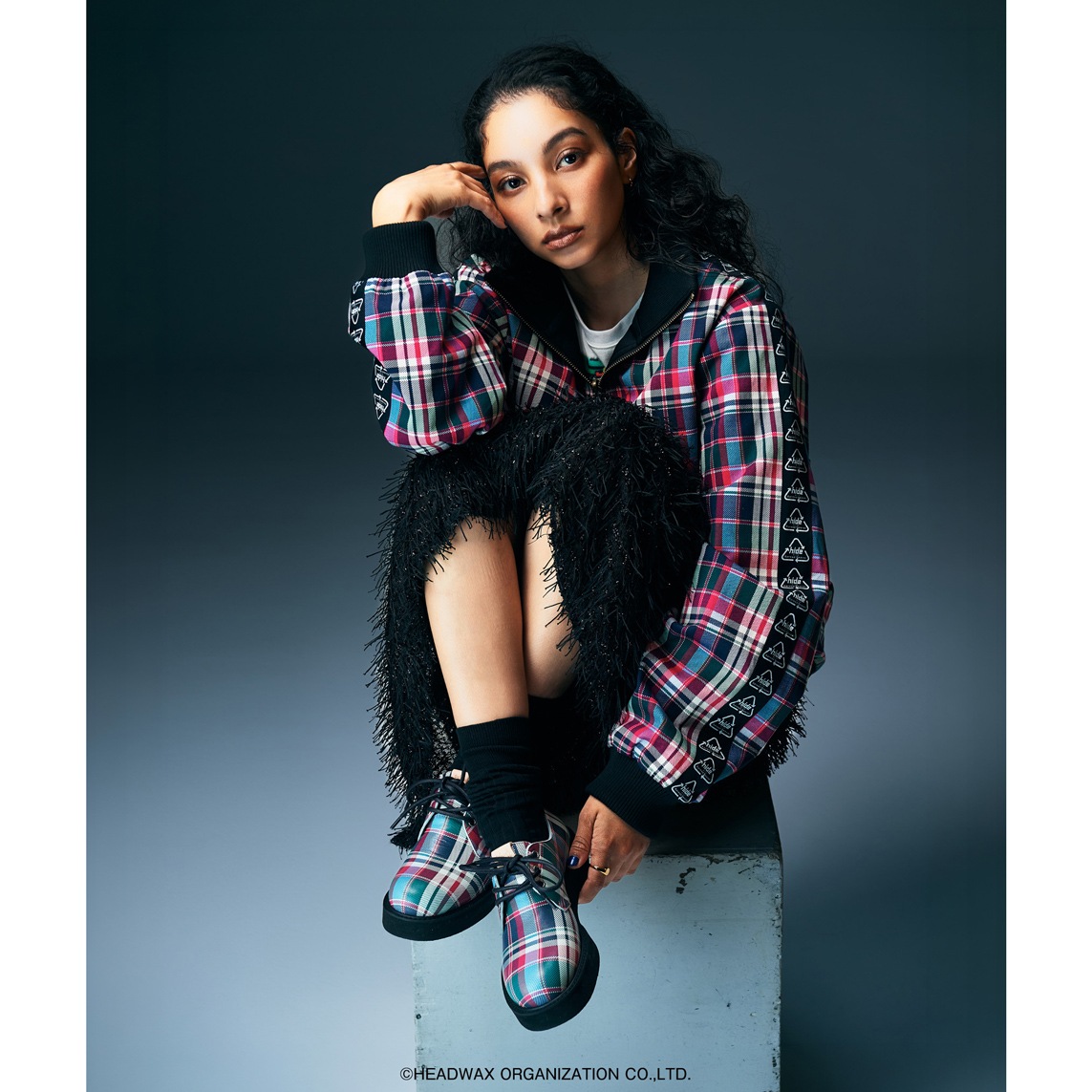 hide �� glamb hide Check Track Jacket