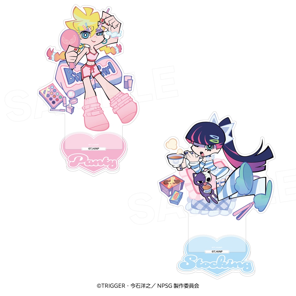 TWS トゥアス 缶バッジ アクスタ おすわりフィギュア まとめ売り セット New PANTY & STOCKING with GARTERBELT アクリルスタンド GRWM