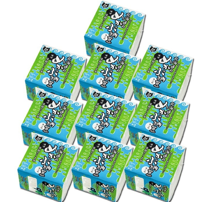 北海道のめかぶ納豆 １０個 （1個２パック入り） 塩麹のうま味 小粒納豆 めかぶ ごはんのお供 おかず ご飯のおとも ごはんのおとも ご飯のお供 朝ごはん 朝食 国産 北海道 小粒 セット