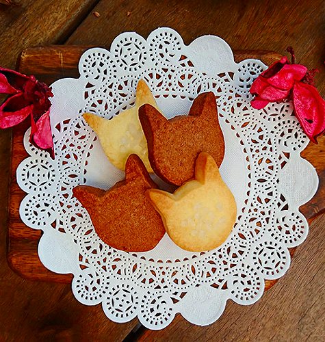 ネコ型クッキー　4枚