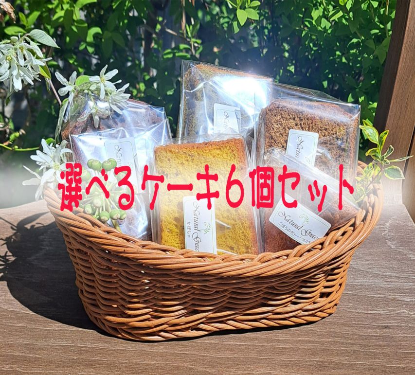 選べるケーキ６個セット　生クリーム付き