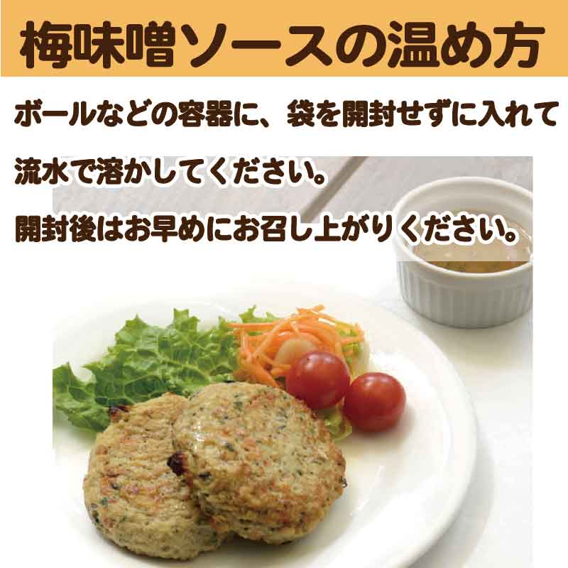 【父の日】豆腐と地鶏のハンバーグ　特製梅味噌ソース（６個入）