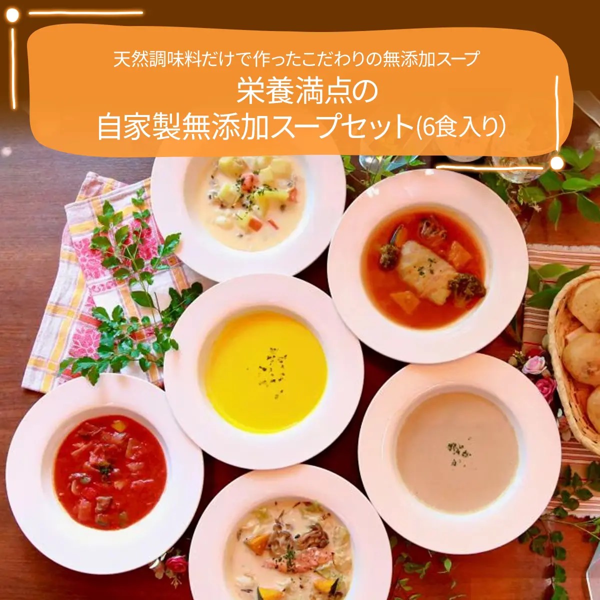 栄養満点の自家製無添加スープセット（6食入り）