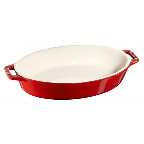 新品未使用品 関市 staub オーバル チェリー 23cm 限定ノブ ストウブ ピコ ココット オーバル 23cm [チェリー] (鍋) 価格比較