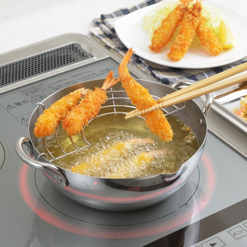 884.ステンレス製 /業務用 /大型鍋 /天ぷら/揚げ鍋 /40cm ホーム＆キッチン,キッチン用品・食器・調理器具,鍋・フライパン,鍋