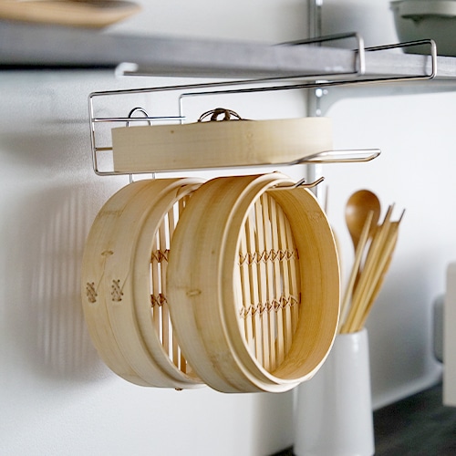 【速配】ヨシカワ せいろも干せる吊り戸棚用引っ掛けラック ステンレス 日本製☆★