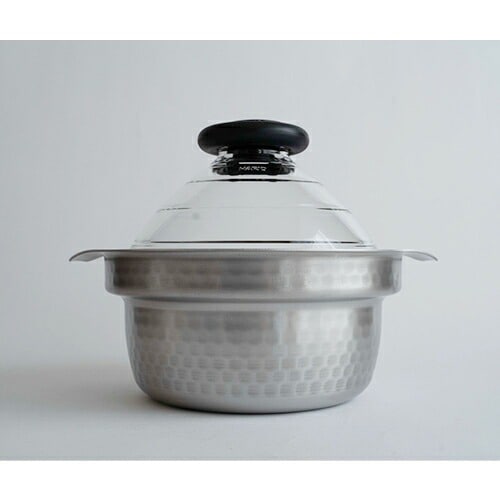 ハリオ　HARIO　フタがガラスのIH対応ご飯釜雪平 dショッピング |HARIO 雪平ご飯釜 1～3合 IH対応 ガラス蓋付き