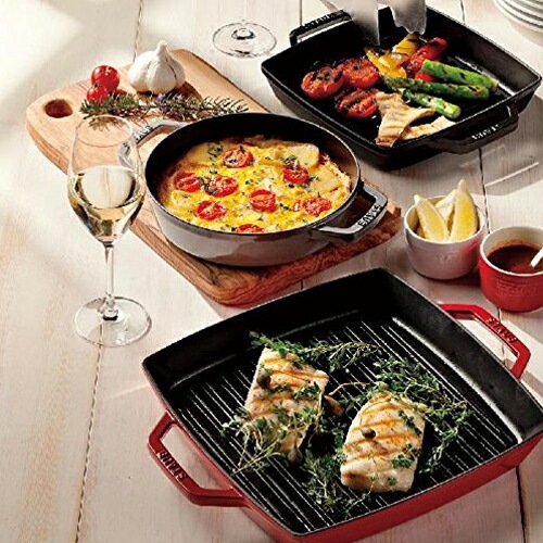 ストウブ staub ピュアグリル スクエア 28cm チェリー 40511-685の通販 