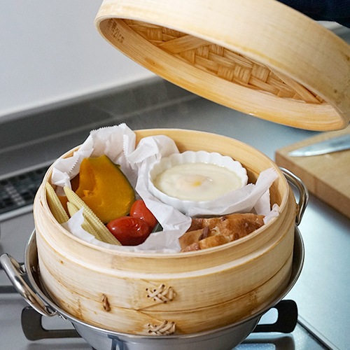 職人手作り 竹せいろ 直火・IH 蒸篭専用鍋つき 竹セイロ 蒸し器 竹蒸篭