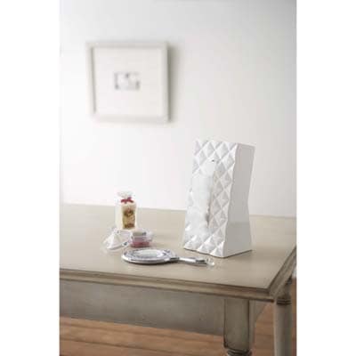 山崎実業 ティッシュケース ダイヤ Diamond ホワイト 6414の通販