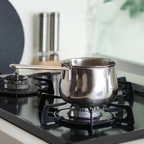 タケコシ 18-8 ステンレスミルクパン 800ml 目盛付の通販