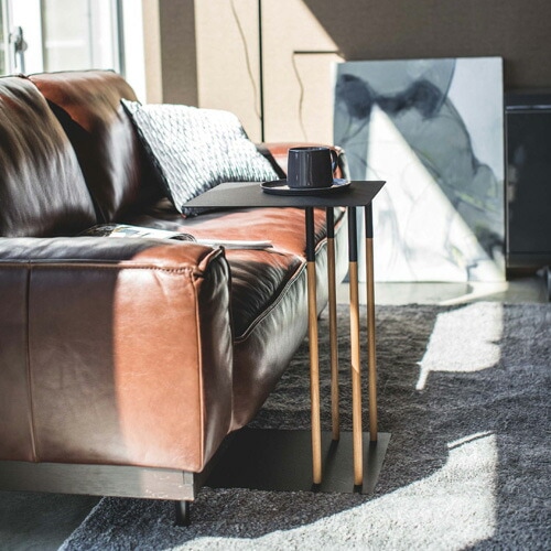 山崎実業 差し込みサイドテーブル プレーン PLAIN ブラック 4804の通販