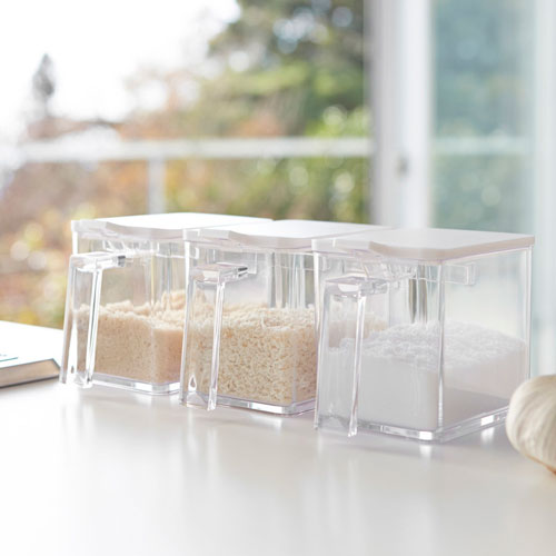 山崎実業 調味料ストッカー アクア AQUA S ホワイト 2886の通販