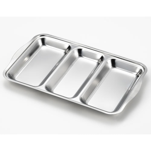 エコメルカリ便　6枚セット ステン バット 大３枚小３枚 ヨシカワ 下ごしらえに便利なステンレス3連バット 深型 SJ3268の通販