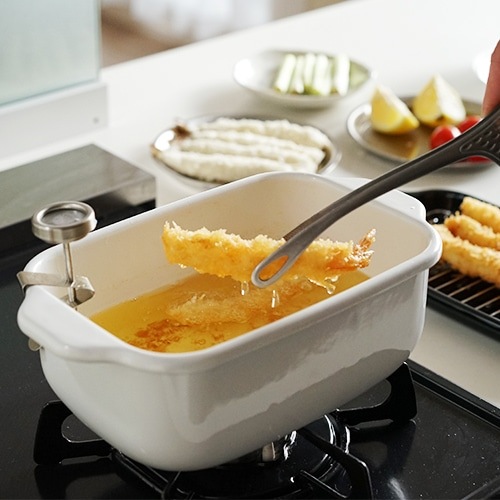 富士ホーロー 角型天ぷら鍋 ホワイト TP-20K Wの通販【FLICKCART】