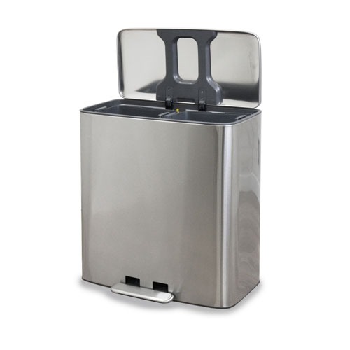 b.c.l ビーシーエル ゴミ箱 ダストボックス 36L 2分別 ふた付き ペダル式 スリム STAINLESS DUST BOX シルバー b.c.l(Banal comfort life-style) b.c.l ビーシーエル ゴミ箱