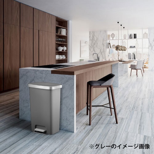 【色: ホワイト】EKO ゴミ箱 ハナステップピン 45L ペダル式 (ホワイト 楽天市場】EKO ゴミ箱 45L ハナステップビン （ ごみ箱 45