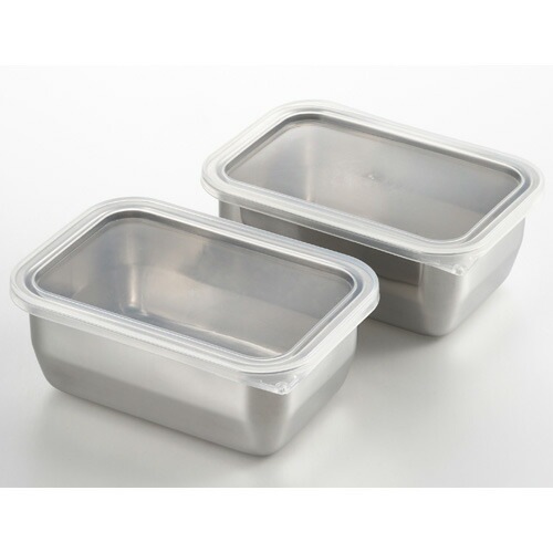 ステンレス製容器セットまとめ売り ST】汎用容器（取っ手式）(ST-18 : 容量 4L 5営業日以内に出荷): 貯蔵容器