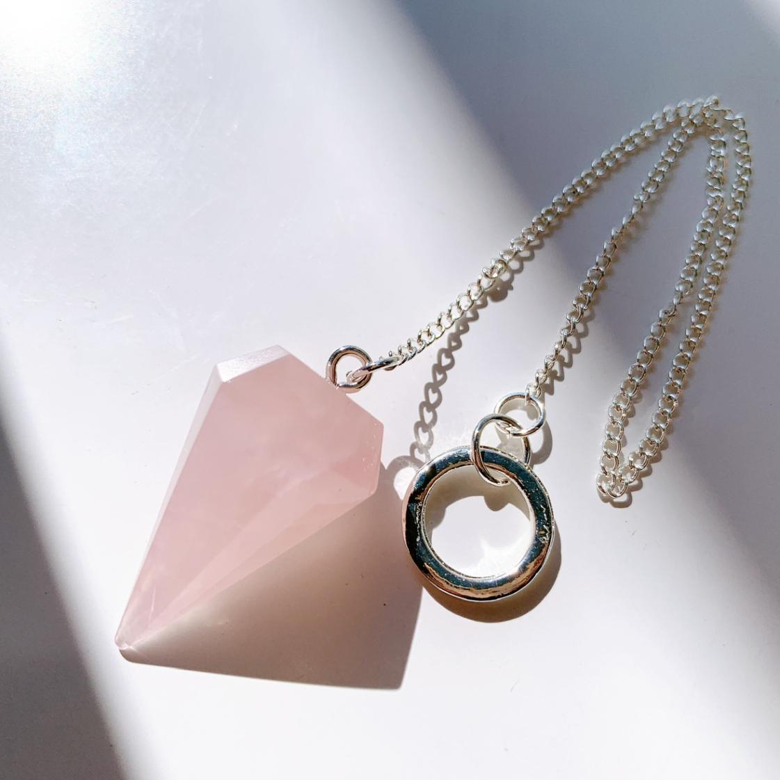ペンデュラム ローズクォーツ ファセット[399C]
