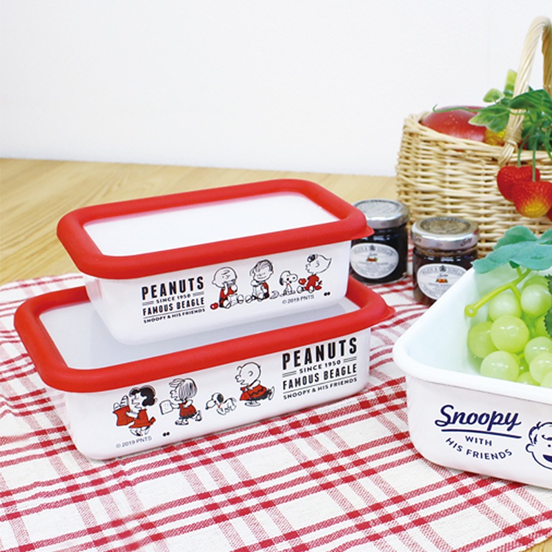PEANUTS ピーナッツ ホーロー保存容器 Mサイズ mnr-0105