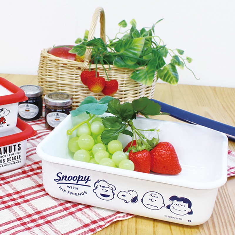 PEANUTS ピーナッツ ホーロー保存容器 Lサイズ mnr-0106