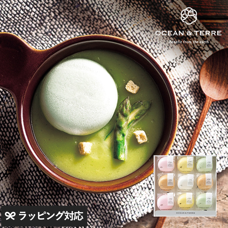 OCEAN ＆ TERRE 北海道 野菜スープMONAKAセットE NR-00676 野菜スープ最中 もなか/プチ ギフト/かわいい/贈り物 甘くないもの/おしゃれ/内祝い/返礼品/母の日 2025 プレゼント ギフト 花以外 実用的 メッセージカード/