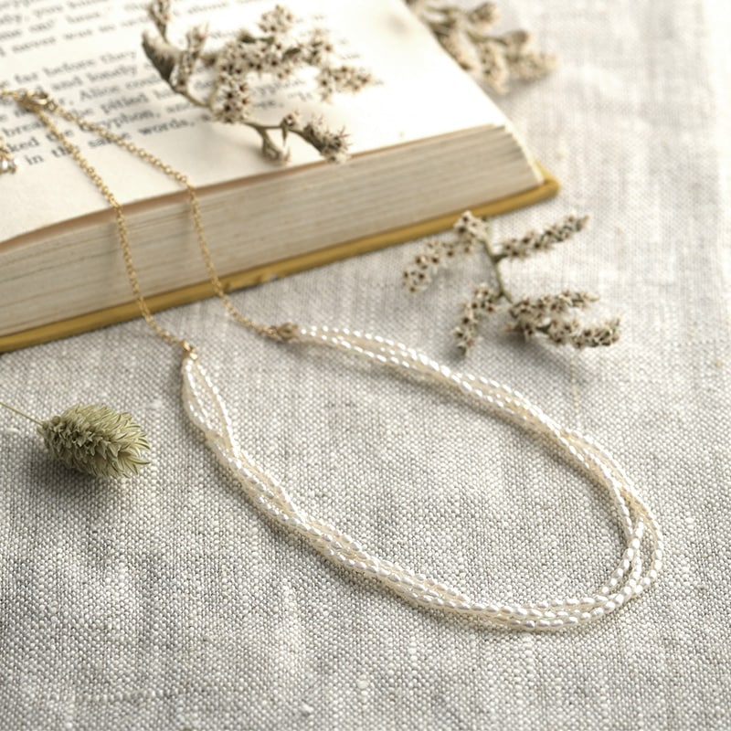 Natully ナチュリー ネックレス Knit ホワイト NR-00835 レディース淡水パール/ネックレス/ベビーパール/日本製/真珠/小粒/おしゃれ/ギフト/母の日 2025 プレゼント ギフト 花以外 実用的 メッセージカード/