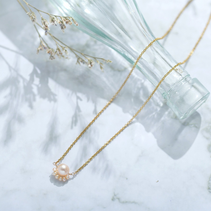 Natully ナチュリー ネックレス Tsubomi ピンク NR-00839 ピンクパールネックレス/レディース/日本製/淡水パール/真珠/かわいい/おしゃれ/ギフト/母の日 2025 プレゼント ギフト 花以外 実用的 メッセージカード/