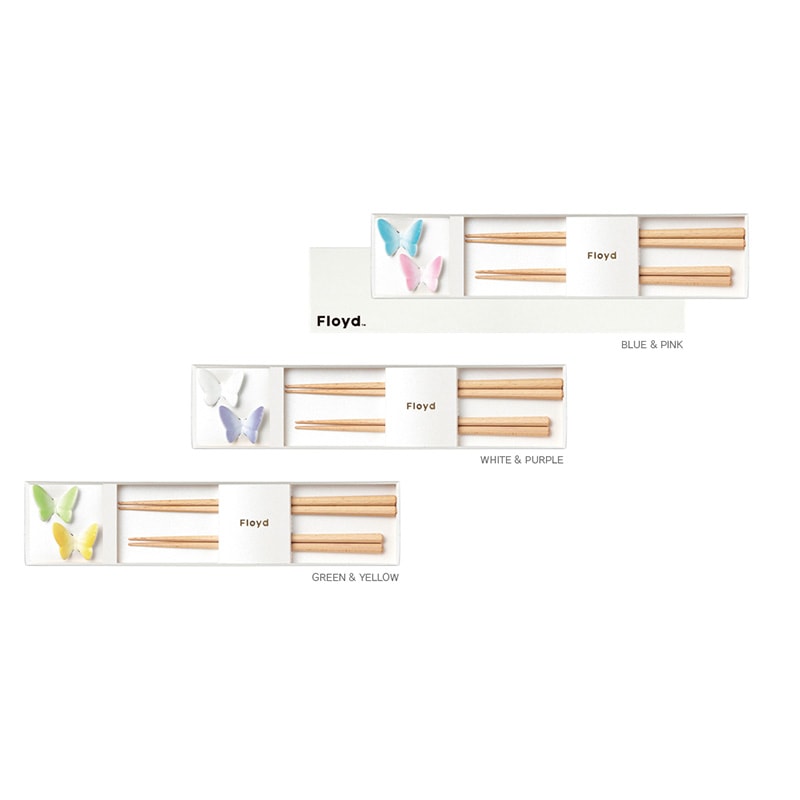 Floyd フロイド バタフライ お箸＆箸置き 2膳セット mnr-0147