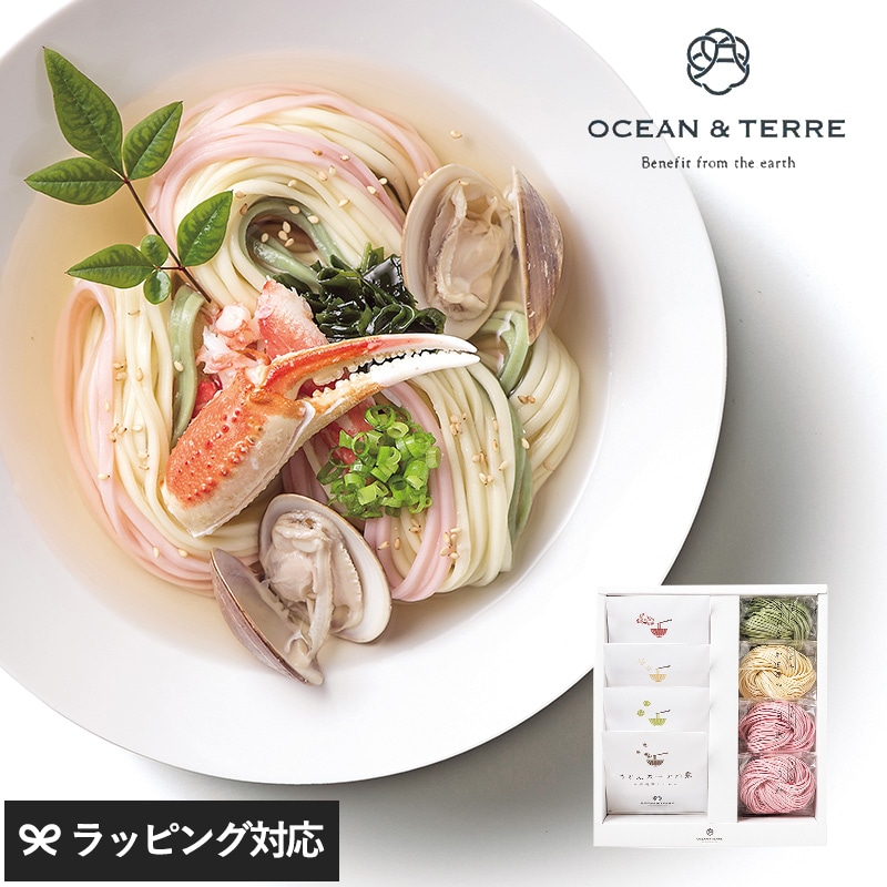 OCEAN ＆ TERRE 野菜うどんセットＪ NR-01152 うどん贈答用/おしゃれ/高級/ギフト/甘くないもの/詰め合わせ/和食/贈り物/母の日 2025 プレゼント ギフト 花以外 実用的 メッセージカード/