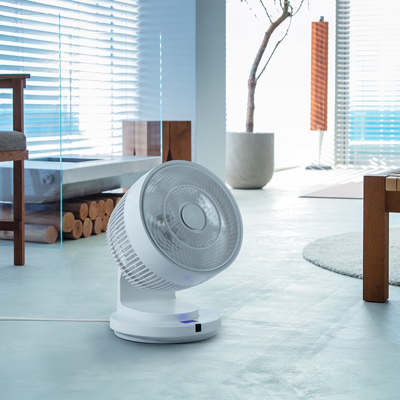 サーキュレーター 静音 首振り Three-up スリーアップ 3Dジェットサーキュレーター ホワイト NR-01159