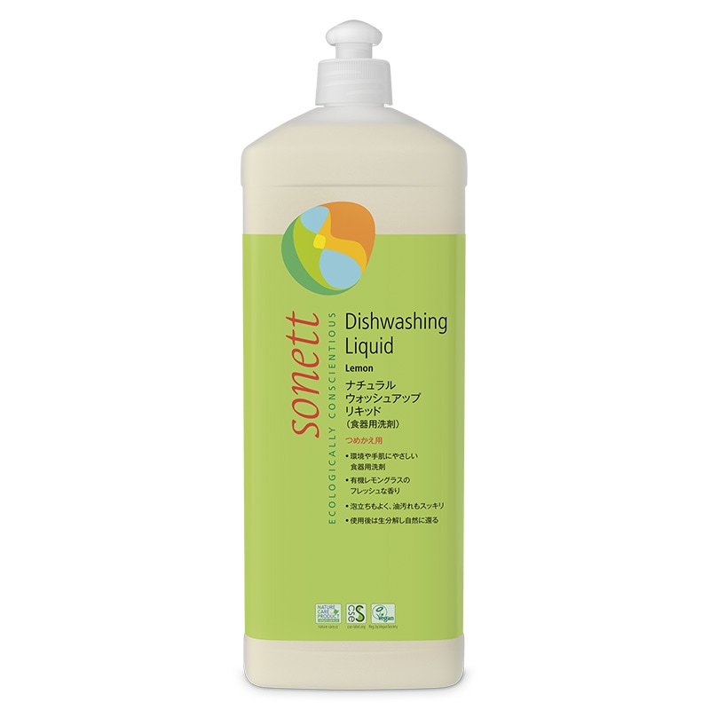 sonett ソネット ナチュラルウォッシュアップリキッド 詰替用 1L 台所（食器用） NR-01242