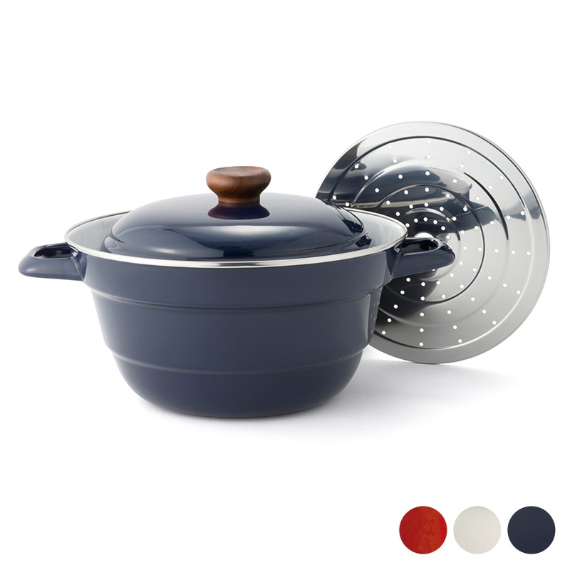 FUJIHORO JAPAN フジホーロー ジャパン 多機能鍋27cm オールインワン スノコ付 mnr-0212