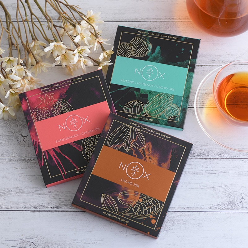 NOXオーガニック オーロラバーチョコレート mnr-0269 カカオ70％以上チョコレート/オーガニック/ハイカカオ/高カカオチョコレート/おしゃれ/美味しい/スーパーフード/おやつ/健康的/
