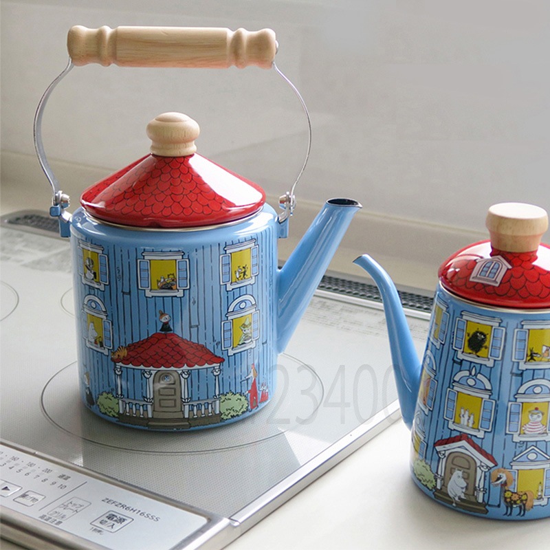 FUJIHORO JAPAN フジホーロー ジャパン ムーミンハウス 2.0Lケトル NR-01598 やかんおしゃれ/かわいい/IH対応/ガス火対応/琺瑯 ほうろう/富士ホーロー/母の日 2025 プレゼント ギフト 花以外 実用的 メッセージカード/