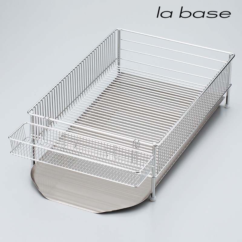 la base ラバーゼ 水切りかご 大 3点セット 横置タイプ NR-01916