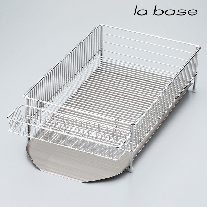 la base ラバーゼ 水切りかご 大 3点セット 横置タイプ NR-01916
