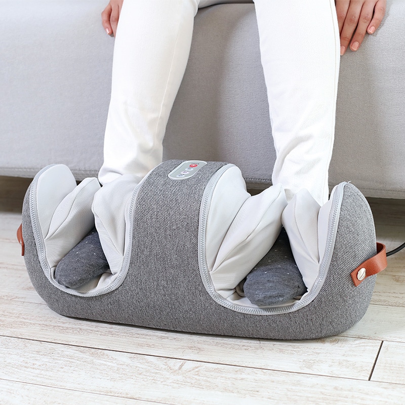 MOMiLUX モミラックス 両ひざマッサージャー グレー NR-02199 フットマッサージャー膝/ふくらはぎ/おしゃれ/マッサージ機/足裏/マッサージ器/フットマッサージ/