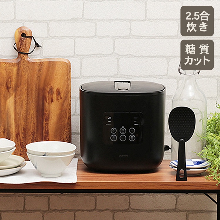 plus more プラスモア 糖質カット炊飯器 (レシピブック付) BM-27769
