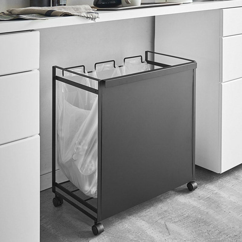 tower タワー 目隠し分別ダストワゴン 3分別 mga-3710