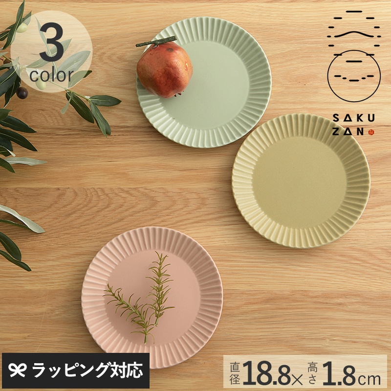 Sakuzan サクザン Stripe 丸皿M mnr-0509