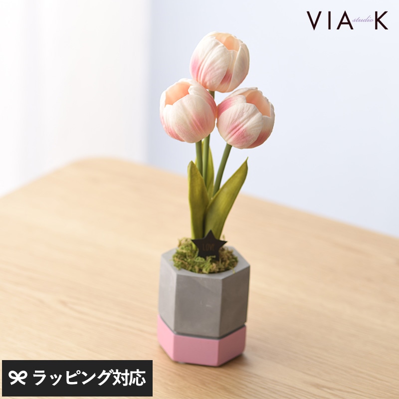 VIA K STUDIO ヴィアケースタジオ キューティーチューリップポットLED mnr-0526