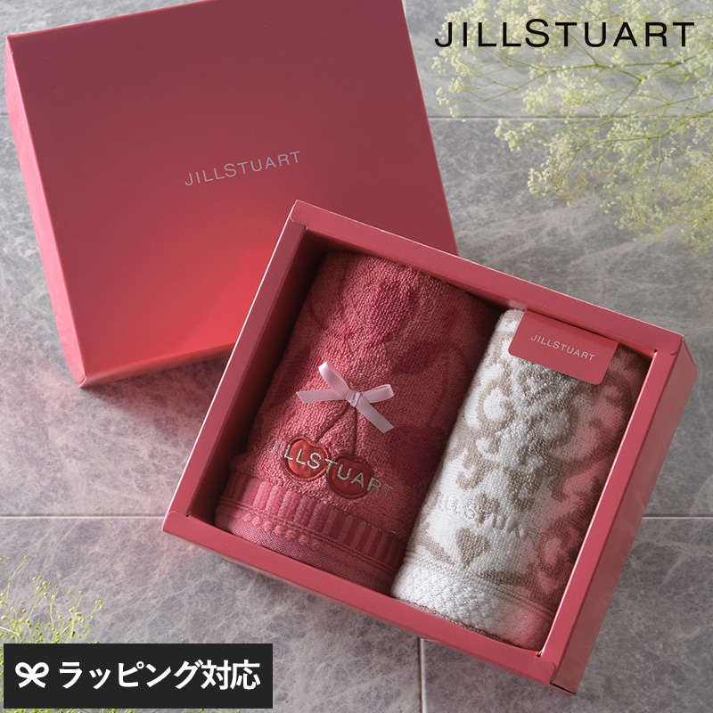 JILL STUART ジルスチュアート プティスリーズ フェイスタオル2枚 レッド NR-03009