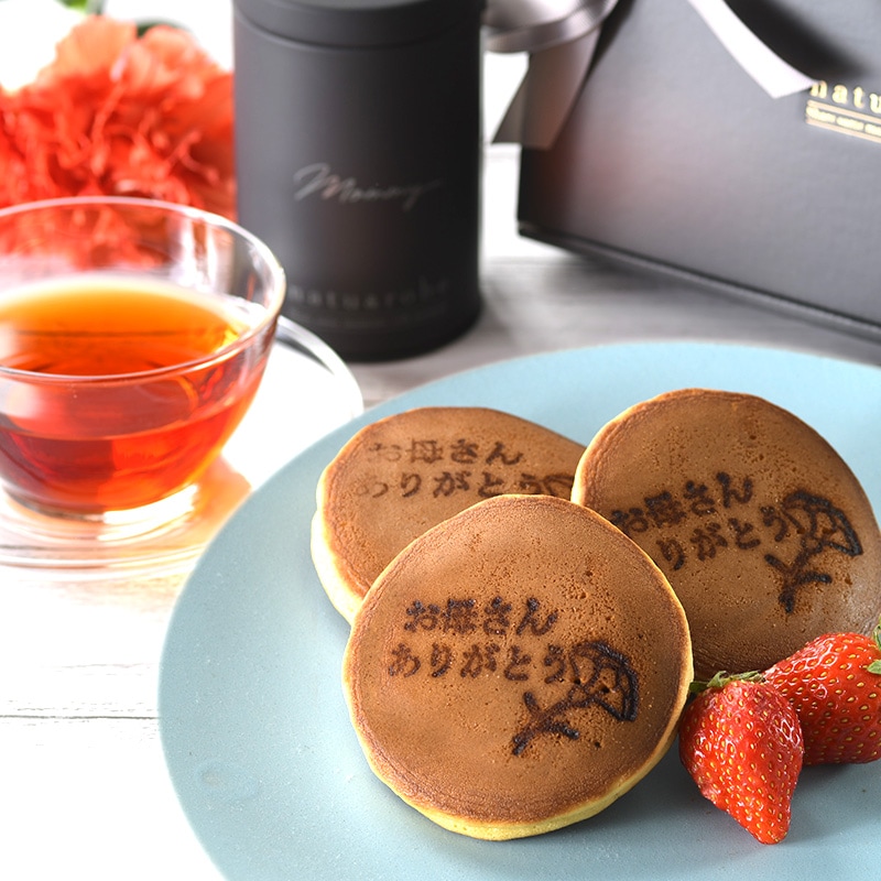 ルイボスティー10包入りギフト缶×1個 どら焼き×3個 ギフトボックス入り NR-03047