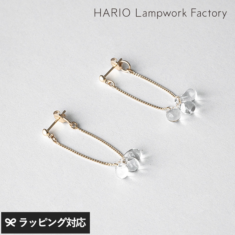 HARIO Lampwork Factory ハリオランプワークファクトリー ピアス リトルティアーズ 10K NR-03504