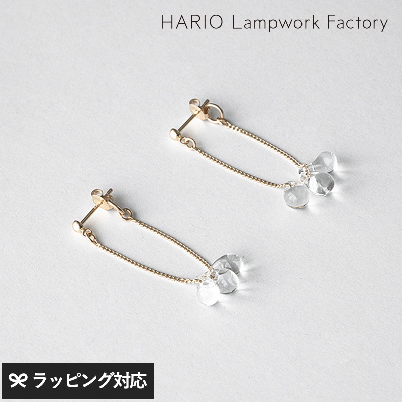 HARIO Lampwork Factory ハリオランプワークファクトリー ピアス リトルティアーズ 10K NR-03504