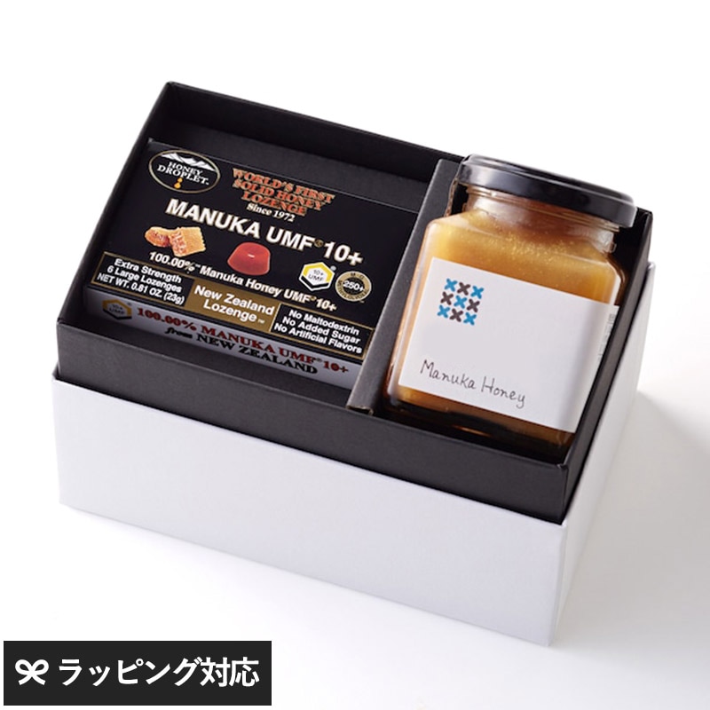 マヌカハニーとマヌカのど飴 ギフトセット NR-03754 蜂蜜はちみつ/ニュージーランド/健康食品/プレゼント/ギフト/贈り物/おしゃれ/母の日 2025 プレゼント ギフト 花以外 実用的 メッセージカード/