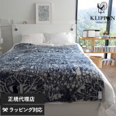 KLIPPAN クリッパン【正規取扱店】 ウールシングルブランケット rabbits play birds rest - forest - mka-5840